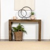 Solid Wood Rectangular Console Table with U-Shaped Design and Minimalist Lines - 2 of 4