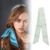 Unique Bargains Women's Leaves Long Ribbon Headband Green 1 Pc - 2 of 4