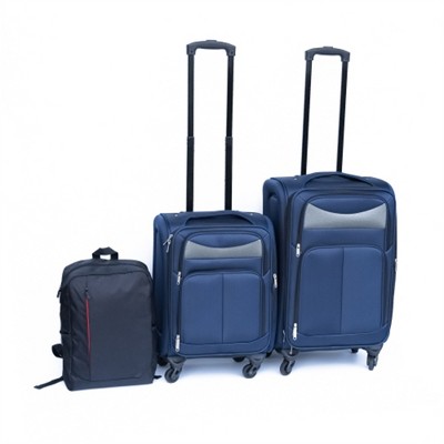 BEAFUP 2-Piece Hard Shell Luggage Set with Spinner Wheels - 20", 24" Lightweight Suitcases for Travel + Oxford Cloth Backpack