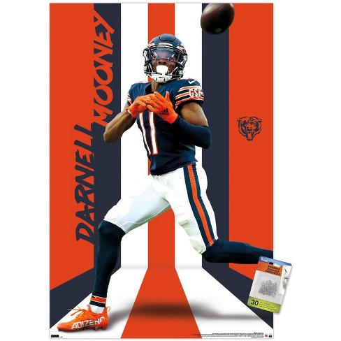 Trends International Nfl Chicago Bears - Darnell Mooney 22 Unframed Wall  Poster Print Clear Push Pins Bundle 22.375 X 34 : Target