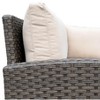 Courtyard Casual Brown Rooftop Outdoor Sofa Sectional with Cushions and Coffee Table - 3 of 4