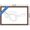 Trends International LINE AND BRUSH - Continuous Line Sunglasses Framed Wall Poster Prints - 3 of 4
