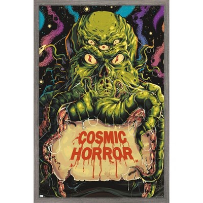 Trends International Cthulhu Monster - Classic Horror Framed Wall Poster  Prints Barnwood Framed Version 22.375 x 34