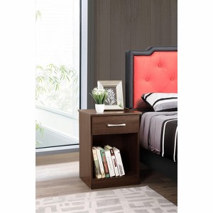 NicBex Modern Minimalist Nightstand with Drawer and Open Storage Shelf Bedside Table End Table for Bedroom, Living Room - 1 of 4