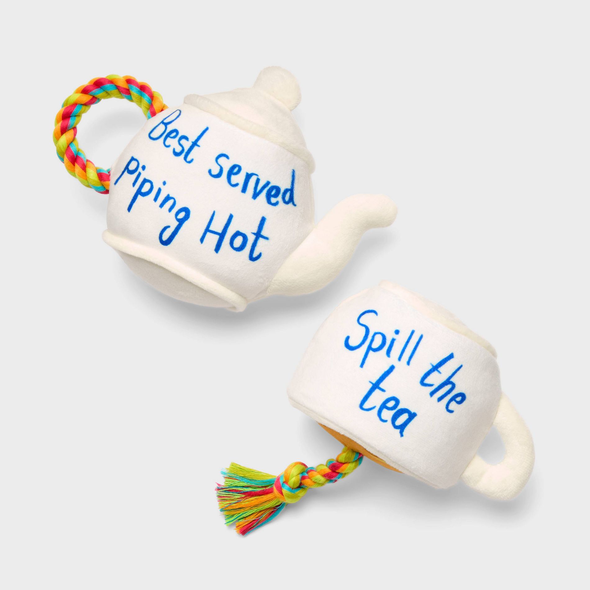 Pride Tea Party Dog Rope Plush Toy Set - 2pk