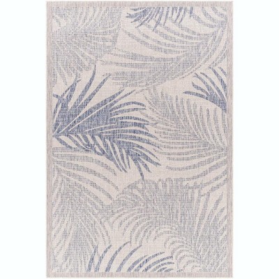 Mark & Day Algona 5'3"x7' Rectangle Woven Indoor & Outdoor Area Rugs Ivory: Stain-Resistant, Pet Friendly, Floral Pattern