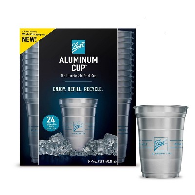 Ball Aluminum Cup Recyclable Party Cups, Wholesale Bulk Pack, 20 oz. Cup,  600 Cups Per Pack