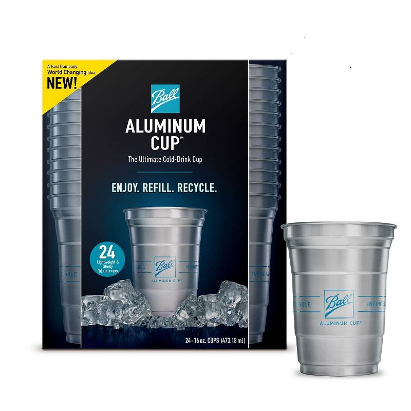 Ball Aluminum Cup Recyclable Party Cups - 16oz/24pk, 1 of 7