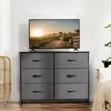 NicBex 6 Drawer Dresser for Bedroom,Wide Modern Dresser TV Stand with Metal Frame and Wooden Top for Living Room,Hallway,Gray - image 2 of 4