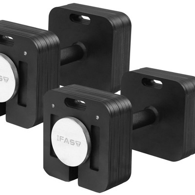 Naysaye Dumbbell Set 80LB Adjustable Pair 9 in1 Free Weights with Quick Lock for Home Gym, Silver, 17.71"*13.77"*20.86"