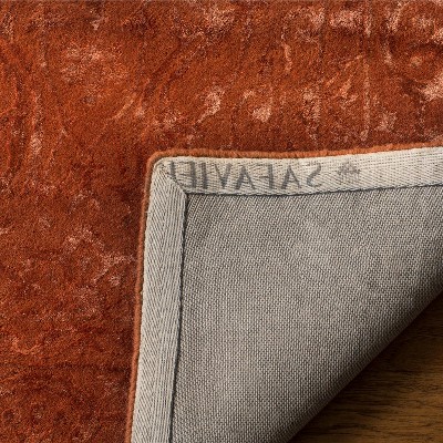 Ivory and Rust Hand-Tufted Wool Runner Rug