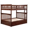 Bunk Bed Full Over Full with Trundle - Solid Wood Bunk Beds for Kids - Space Saving Design - 2 of 4