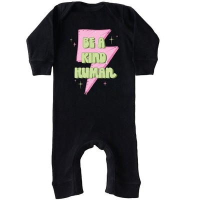 The Juniper Shop Be A Kind Human Lightning Bolt Baby Romper