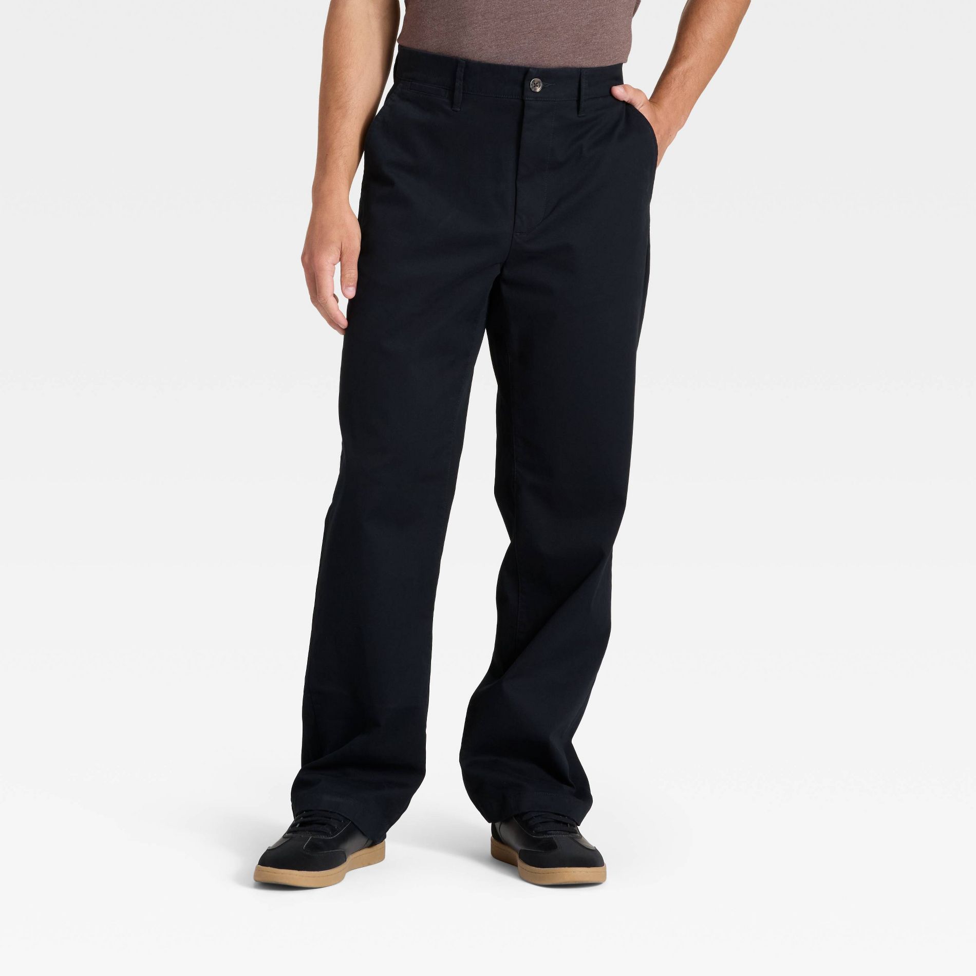 Men's Every Wear Relaxed Fit Chino Pants - Goodfellow & Co™ Black 33x32