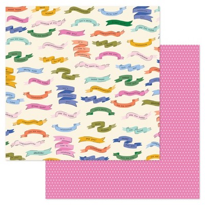 American Crafts Patterned Double-Sided Cardstock 12"X12"