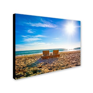 Trademark Fine Art - Preston Florida Beach Chair Matted Framed Art - 1 of 3