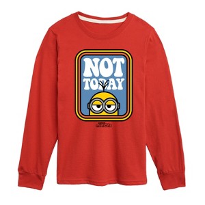 Boys' - Despicable Me Minions - Not Today Long Sleeve Graphic T-Shirt - 1 of 4