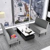 Mini Armless Loveseat Sofa with USB, Velvet Couch for Small Spaces, Bedroom, Dorm, Office, Living Room - 2 of 4