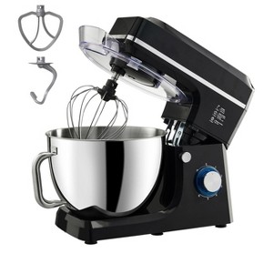 VEVOR Stand Mixer, 8.3QT Dough Mixer, 660W 6+P Speeds Tilt-head Food Mixer with Stainless Steel Bowl, Dough Hook, Wire Whip, Flat Beater, Black - 1 of 4