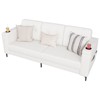 Couches for Living Room, 83'' Minimalist Comfy Teddy Fleece Small Sofa with Convenient Side Pockets - 3 of 4