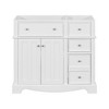Vynxaria 36" White Freestanding Bathroom Storage Cabinet with Drawers and Adjustable Shelf,Not Include Basin Sink - 3 of 4
