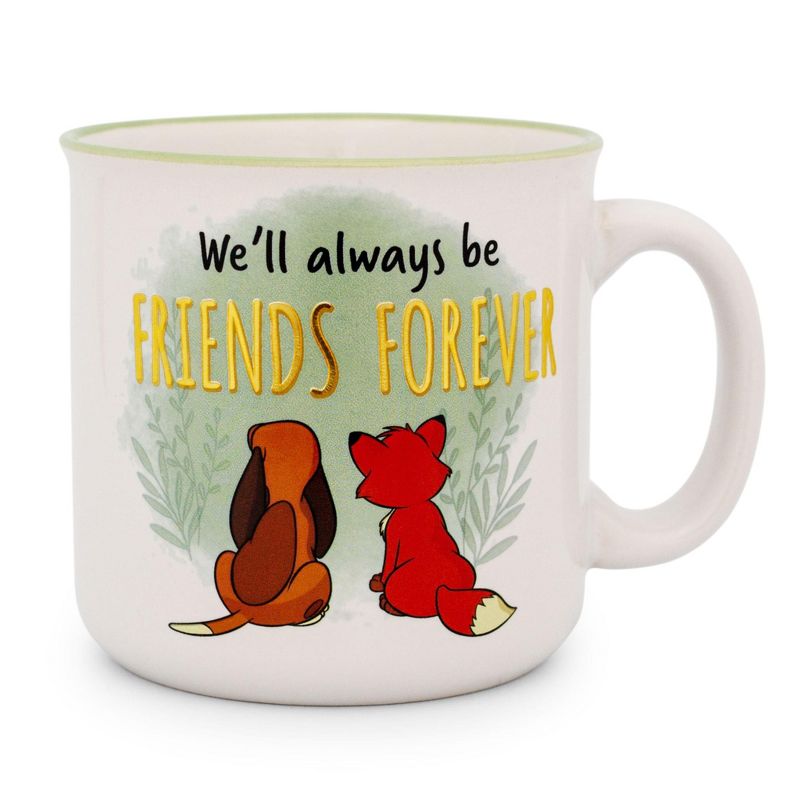 Silver Buffalo Disney Fox and the Hound "Friends Forever" Ceramic Camper Mug | Holds 20 Ounces, 2 of 7