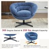 Modern Chenille Office Chair, 360� Swivel Club Chair/Accent Chair with Removable Cushion-Christopher Knight Home - 3 of 4