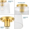 Progress Lighting, Adley Collection, 1-Light Flush Mount, Satin Brass, Clear Glass Shade - 2 of 3