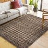 Washable Bordered Geometric Rug Non Slip Low Pile Rug Soft Contemporary Floor Cover Foldable Indoor Carpet for Living Room Bedroom Playroom Nursery - 2 of 4