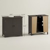 Bathroom Vanity Cabinet, Under Sink Bathroom Cabinet with 2 Doors and Adjustable Shelf - 3 of 4