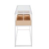 XIYUYEU Narrow Clear Glass Console Table with 4 Storage Shelves,Modern Stylish Minimalist Entryway Table for Living Room - 3 of 4
