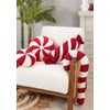 Saro Lifestyle Festive Candy Cane Poly Filled Throw Pillow, 13", Red - 3 of 3