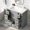 36 Inch Bathroom Vanity, Bathroom Storage Cabinet With Top Sink, Overflow, 6 Drawers, 3 Faucet Holes, Adjustable Shelf, Single Sink Bathroom Vanity - 2 of 4