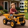 12V Kids Ride On Dump Truck, Electric Car Toy for Toddlers with Electric Dump Bed Shovel Spring Suspension Music LED Lights - 4 of 4