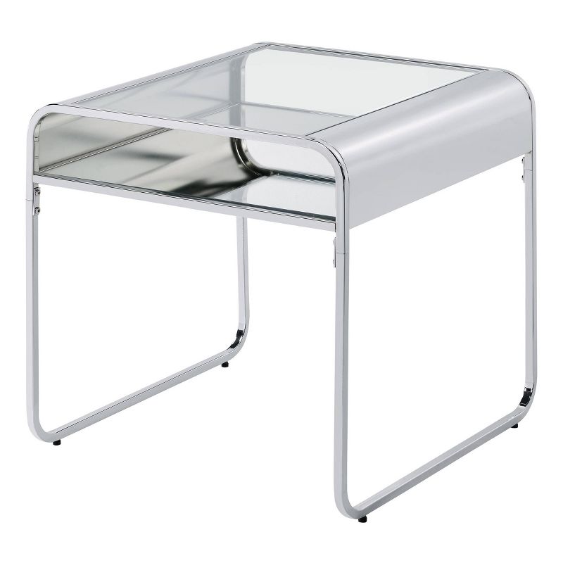 Milrix End Table with Glass Top - miBasics, 1 of 5