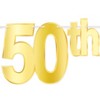 Beistle Foil Happy  50th  Birthday Streamer, 7.75" x 5', (2/Pkg) Multicolored - 4 of 4
