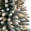 Nearly Natural 12-ft Flocked Pencil Artificial Christmas Tree with 1000 Clear Lights and 1819 Bendable Branches - 4 of 4