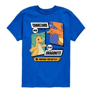 Boys' - Pokémon - Dragonite and Charizard Dragon Battle Short Sleeve Graphic T-Shirt - 1 of 4