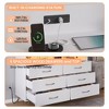 Dresser for Bedroom with LED Lights – 6 Drawer Dressers with Charging Station, Wood Storage Chest for Entryway - 4 of 4