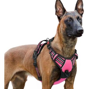 rabbitgoo Dog Harness for Large, No Pull Pet Harness with 3 Buckles, , Walking Reflective Pet Vest for Extra Large Dogs, Rose Pink, XL - 1 of 1