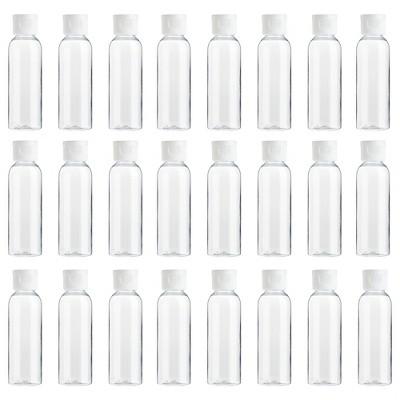 Juvale 24 Pack Travel Containers Empty Bottles with Flip Cap, Toiletry Containers for Cosmetic Shampoo, Lotion, Toner, 2 OZ