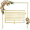 GARPROVM 6.6FT Gold Square Wedding Arch Stand Arbor for Outdoor Events - 2 of 4