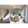 Beau 6-Light Chandelier - Industrial Glass & Bronze Finish, Dimmable, 26" Wide, Damp Rated - 4 of 4