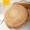 BRINJOY Handmade Rattan Storage Basket with Handles, Set of 2 - 3 of 4