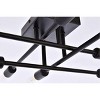Elegant Lighting Script 8 lights black flush mount - 4 of 4