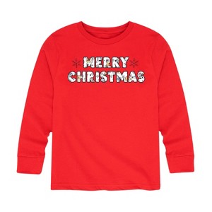 Boys' - Winnie the Pooh - Merry Christmas Long Sleeve Graphic T-Shirt - 1 of 4