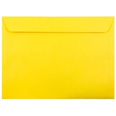 JAM Paper 9 x 12 Booklet Catalog Colored Envelopes Yellow Recycled 5156775