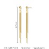 14K Gold Threader Drop Earrings for Women – Dainty Tassel & CZ Chain Wedding Jewelry Gift - 4 of 4