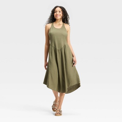Women's Drop Waist Midi A-Line Dress - Universal Thread™