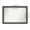 Amanti Art Downton Black Non-Beveled Wood Framed Bathroom Vanity Wall Mirror - 3 of 4